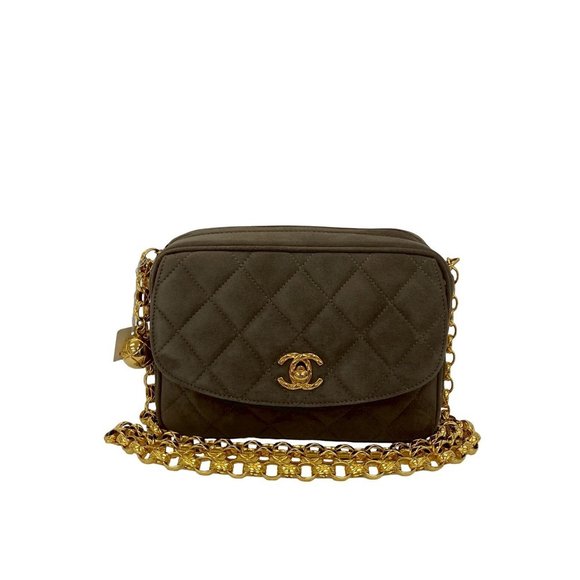 CHANEL Matelasse Coco Suede Leather Chain Shoulder Bag, Brown, 94940 - Picture 1 of 10
